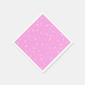 Pink Sprinkles Print Paper Bowl Serviette (Ecke)