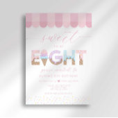 Pink Sprinkles Sweet to be 8 Ice Cream Birthday Einladung