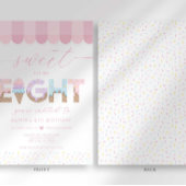 Pink Sprinkles Sweet to be 8 Ice Cream Birthday Einladung