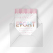 Pink Sprinkles Sweet to be 8 Ice Cream Birthday Einladung