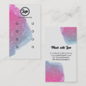 Pink Spritzer Vier Ohrringe Sets Schmuck gestriche Visitenkarte (Vorne/Hinten)