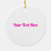 Pink Square Doodle Mandala #11 Keramik Ornament (Hinten)