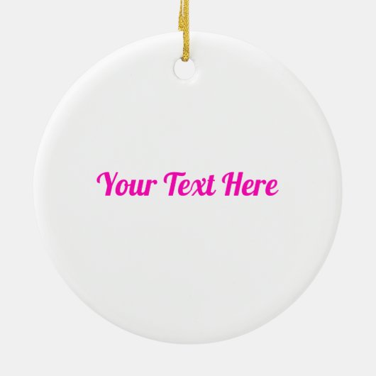 Pink Square Doodle Mandala #11 Keramik Ornament (Hinten)