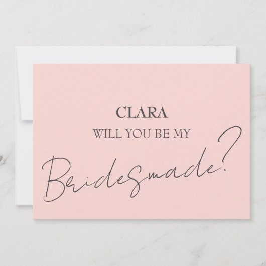 Pink Square Wedding Einladung (Vorderseite)