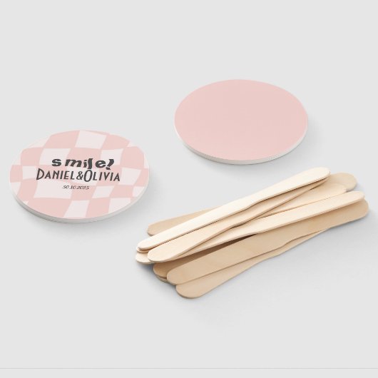 Pink Square Wedding Fächer (Non-assembled)