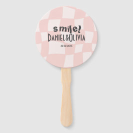 Pink Square Wedding Fächer