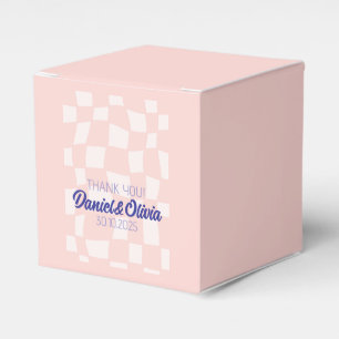 Pink Square Wedding Geschenkschachtel