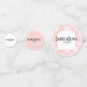 Pink Square Wedding Konfetti (Rückseiten)