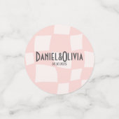 Pink Square Wedding Konfetti (Klein Vorderseite)