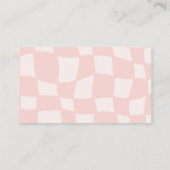 Pink Square Wedding Visitenkarte (Rückseite)