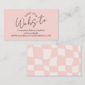 Pink Square Wedding Visitenkarte (Vorne/Hinten)