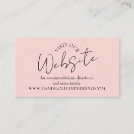 Pink Square Wedding Visitenkarte