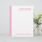 Pink Squares Muster Briefkopf (Stehend Vorderseite)
