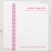Pink Squares Muster Briefkopf (Vorne/Hinten)