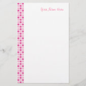 Pink Squares Muster Briefpapier (Vorderseite)