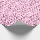 Pink Squares Muster Geschenkpapier (Ecke)