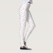 Pink Squiggles und Black Dots Memphis Muster Leggings (Rechts)