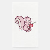 Pink Squirrel Long Napkin Serviette (Vorderseite)