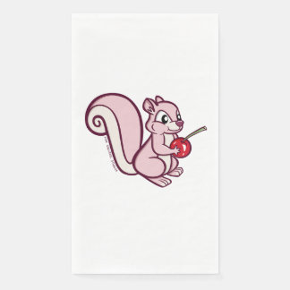 Pink Squirrel Long Napkin Serviette
