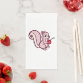 Pink Squirrel Long Napkin Serviette (Beispiel)