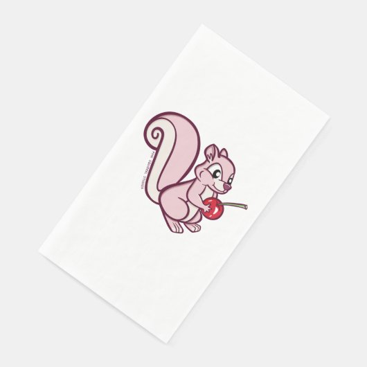 Pink Squirrel Long Napkin Serviette (Ecke)