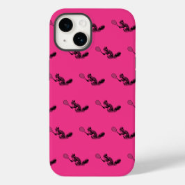 Pink Squirrel Tennis Spielmuster Case-Mate iPhone 14 Hülle