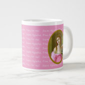 Pink St. Agatha (M 003) 20 oz. Jumbo Coffee Tasse (Vorderseite Rechts)