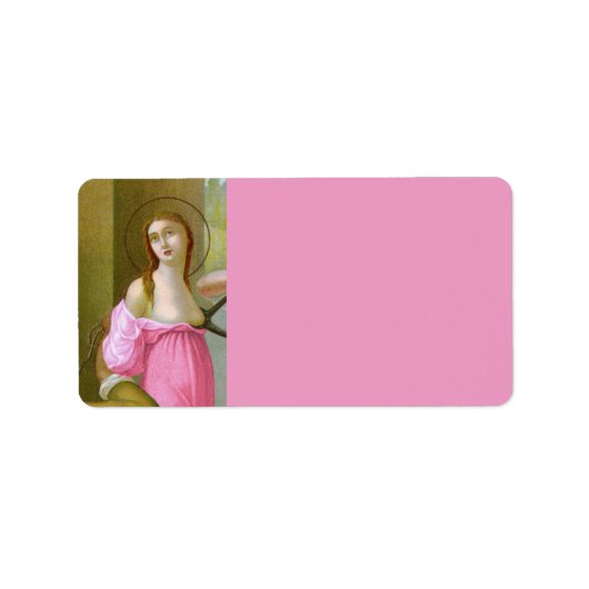 Pink St. Agatha (M 003) Adressaufkleber (Vorne)