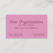 Pink St. Agatha (M 003) FB Standard Visitenkarte (Rückseite)