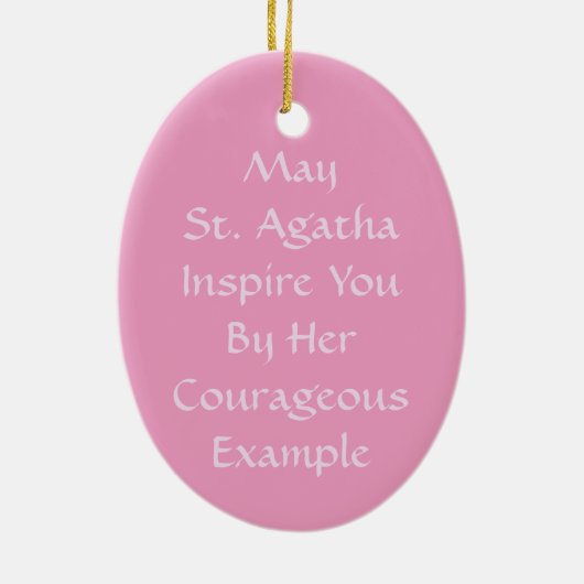 Pink St. Agatha (M 003) Keramikornament (Hinten)