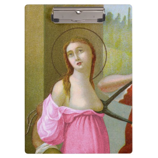 Pink St. Agatha (M 003) Klemmbrett (Vorderseite)