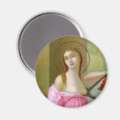 Pink St. Agatha (M 003) Magnet (Vorderseite/Rückseite)