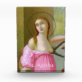 Pink St. Agatha (M 003) Paperweight or Fotoblock