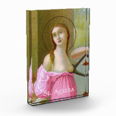 Pink St. Agatha (M 003) Paperweight or Fotoblock (Links)