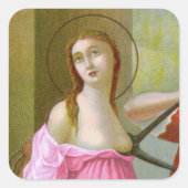 Pink St. Agatha (M 003) Quadratischer Aufkleber (Vorderseite)