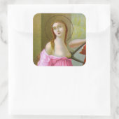 Pink St. Agatha (M 003) Quadratischer Aufkleber (Tasche)