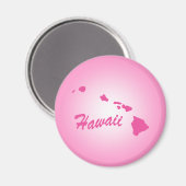 Pink Staat Hawaii Magnet (Vorderseite/Rückseite)