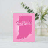Pink Staat Indiana Postcard Postkarte (Stehend Vorderseite)