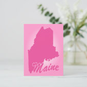 Pink Staat Maine Postcard Postkarte (Stehend Vorderseite)