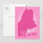Pink Staat Maine Postcard Postkarte (Vorne/Hinten)