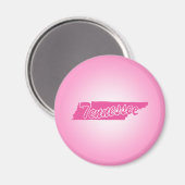 Pink Staat Tennessee Magnet (Vorderseite/Rückseite)