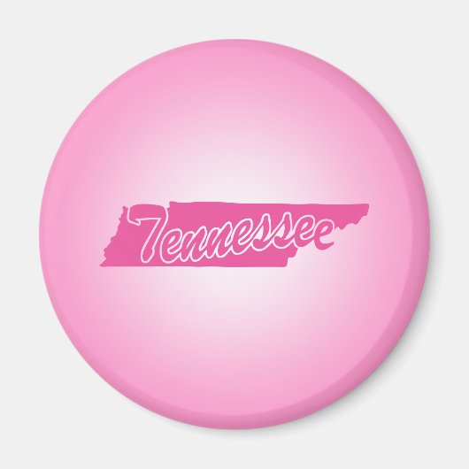 Pink Staat Tennessee Magnet (Vorne)