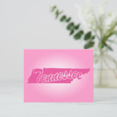 Pink Staat Tennessee Postkarte (Stehend Vorderseite)