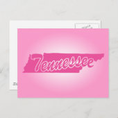 Pink Staat Tennessee Postkarte (Vorne/Hinten)