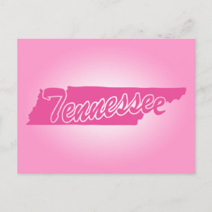 Pink Staat Tennessee Postkarte