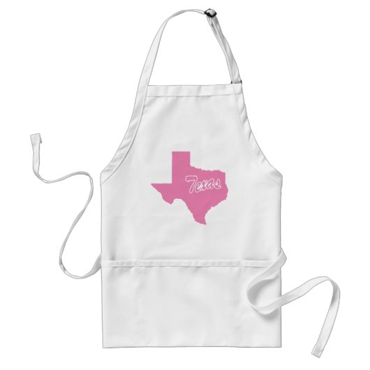 Pink Staat Texas Adult Schürze (Vorne)