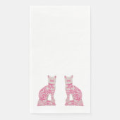 Pink Staffordshire Cats Serviette (Vorderseite)