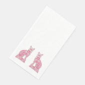 Pink Staffordshire Cats Serviette (Ecke)