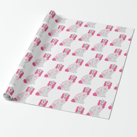 Pink Staffordshire Dog Wrapping Paper Geschenkpapier (Ungerollt)