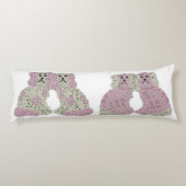 Pink Staffordshire Dogs Ginger Jars Lumbar Seitenschläferkissen (Rückseite)